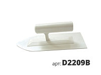 Кельма белая пластиковая остроугольная утюжок D2209B