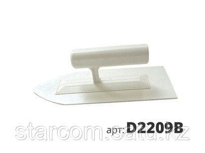 Кельма белая пластиковая остроугольная утюжок D2209B - фото 1 - id-p97199403