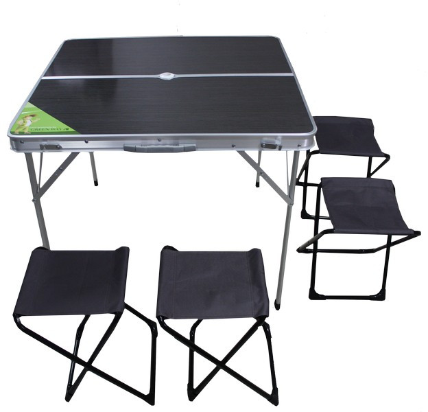 Комплект: стол раскладной + 4 табурета (Greenway, Казахстан), фото 1