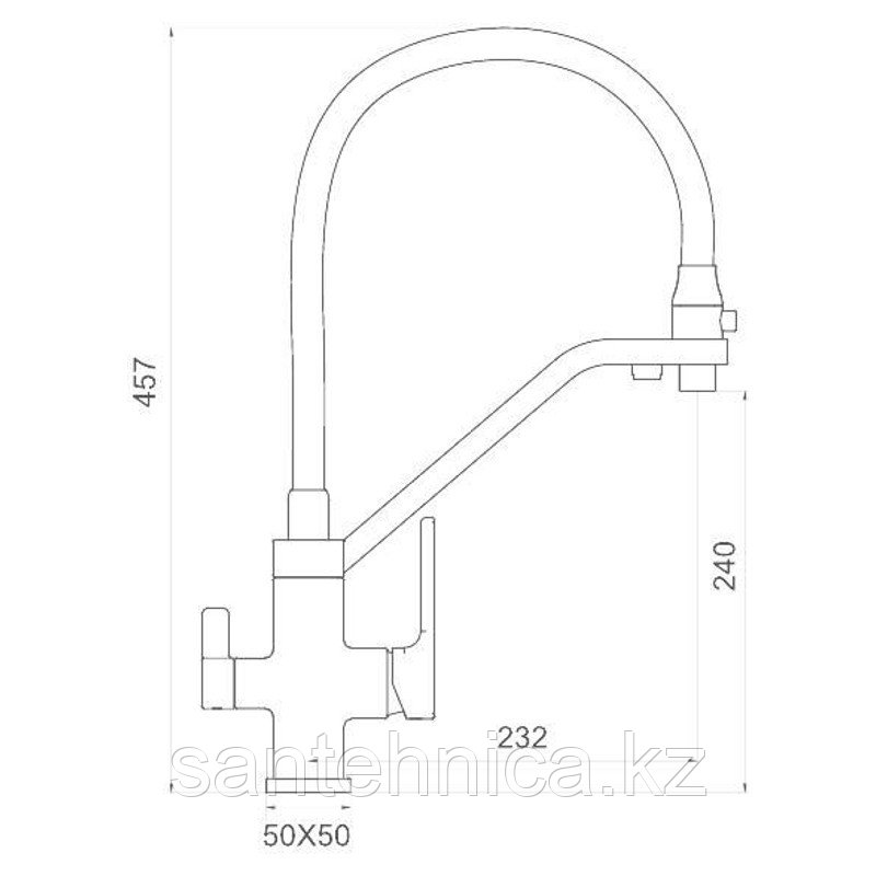 GAPPO G4317-6 Смеситель д/кухни с питьевым краном черный - фото 4 - id-p97205377