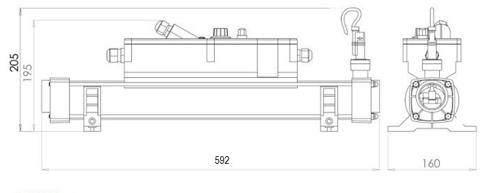 Электронагреватель титановый Elecro Flow Line Titan Plus T3CB для бассейна (18 кВт, трёхфазный) - фото 9 - id-p97216928