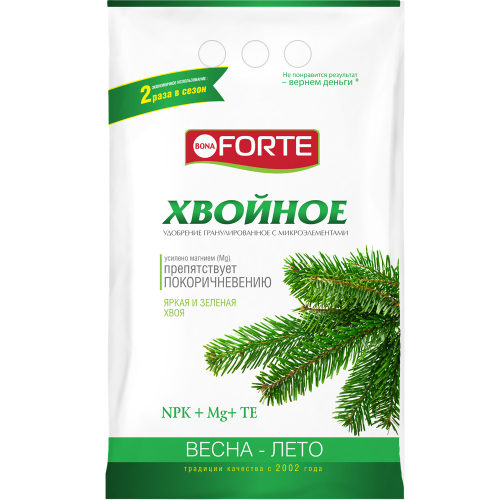 Bona Forte Удобрение комплексное с микроэлементами Хвойное пакет 2 кг