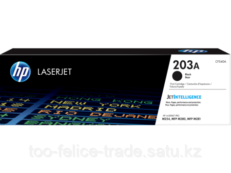 HP CF540A 203A Black LaserJet Toner Cartridge for M254/M280/M281, 1400 pages