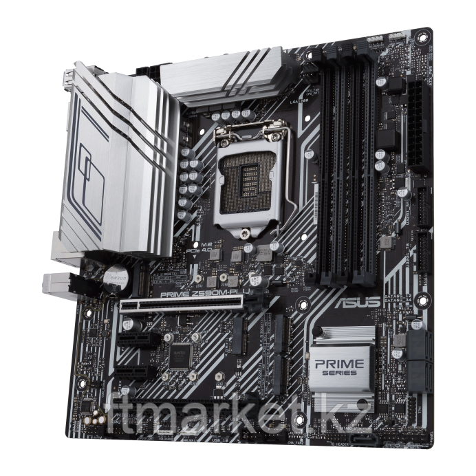 Сист. плата ASUS PRIME Z590M-PLUS, Z590, 1200, 4xDIMM DDR4, 2xPCI-E x16, 2xPCI-Ex1, M.2, 5xSATA, DVI-D, DP,