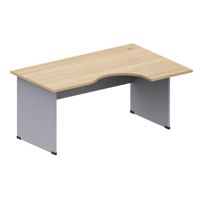 Мебель SH_Unica Стол эргоном правый EE6-01 (351999) бук/серый