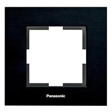 Рамка Panasonic Karre Plus WKTF08013AB-RU декоративная 1x металл черный (упак.:1шт)