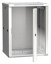 Шкаф монтажный ITK Linea W (LWR3-15U64-GF) настенный 15U 600x450мм пер.дв.стекл 90кг серый 350мм 29кг 200град.