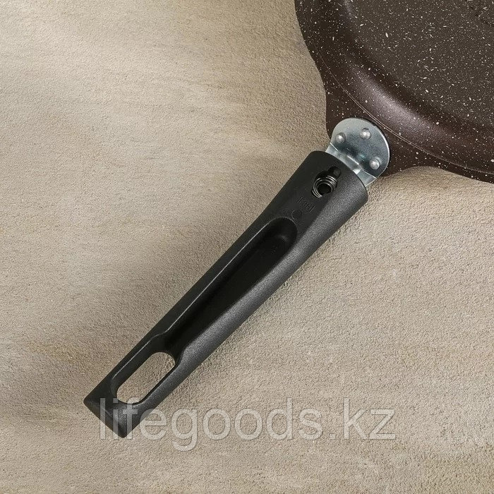 Сковорода блинная 240 мм с антипригарным покрытием (кофейный мрамор) со съёмной ручкой сбмк240а - фото 5 - id-p71152946
