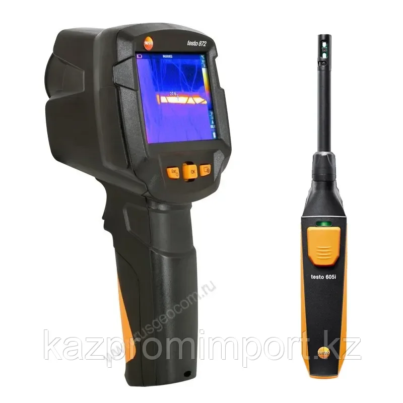 Комплект тепловизора Testo 872 и смарт-зонда термогигрометра Testo 605i, фото 1