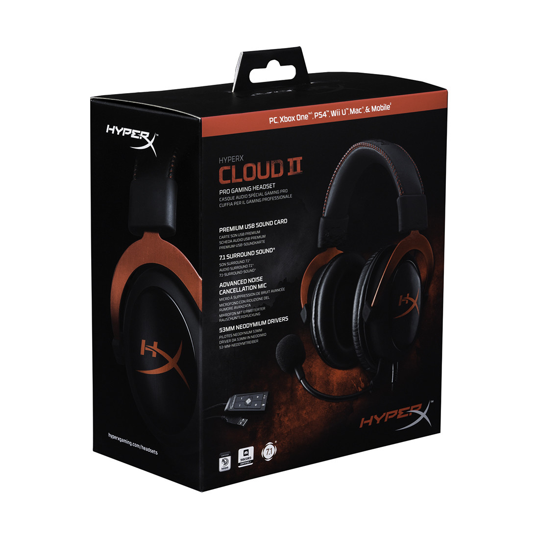 Гарнитура HyperX Cloud II - Pro Gaming Headset (Red) KHX-HSCP-RD