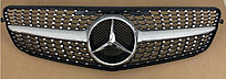 Решетка радиатора Mercedes C-class W204 2007-13 стиль AMG Diamond (Серебро)