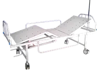Кровать медицинская функциональная 4-х секционная (на колесах) с механическим подъёмником ЮМ КФМ 04/01