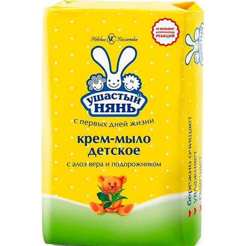 Крем-мыло детское Ушастый нянь с Алоэ вера 90гр