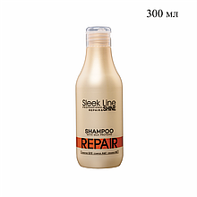 Шампунь для восстановления волос с протеином шелка SLEEK LINE REPAIR 300 мл №10431