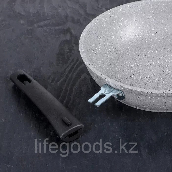 Набор кухонной посуды №4 с антипригарным покрытием, линия "Мраморная"(светлый мрамор) - фото 5 - id-p71153308