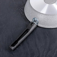 Набор кухонной посуды №4 с антипригарным покрытием, линия "Мраморная"(светлый мрамор), фото 2