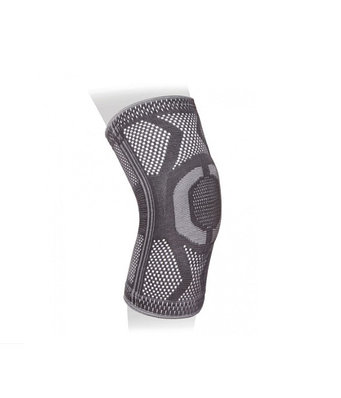 Бандаж на коленный сустав со силиконовым кольцом Ecoten KS-E03 Размер 30-36 см S Серый