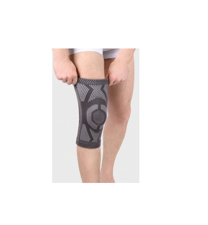 Бандаж на коленный сустав со силиконовым кольцом Ecoten KS-E03 Размер 30-36 см S Серый - фото 3 - id-p97314506