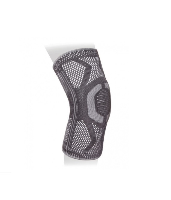 Бандаж на коленный сустав со силиконовым кольцом Ecoten KS-E03 Размер 45-51 см XL Серый - фото 1 - id-p97314589