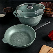 Набор кухонной посуды №9 «Мраморная» нкп09мф