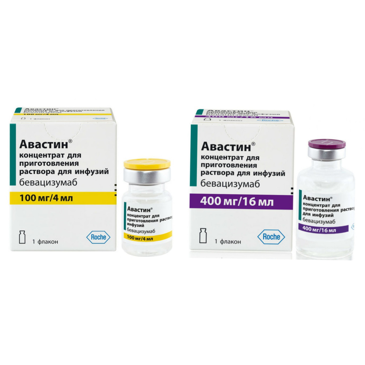 Авастин (бевацизумаб) Avastin 400 мг/16 мл