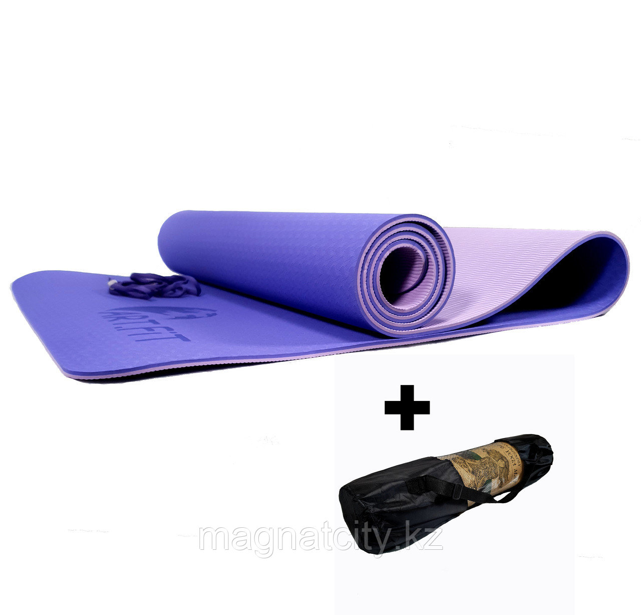 Коврики для йоги ART.FiT (61х183х0.6 см) TPE, с чехлом, цвета в ассортименте фиолетово-сиреневый - фото 2 - id-p97314991