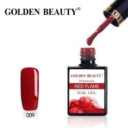 #009R Гель-лак Golden Beauty RED FLAME 14мл.