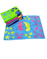 Полотенце для ног 50 *70 см "Яркие ножки". Махра. Россия.