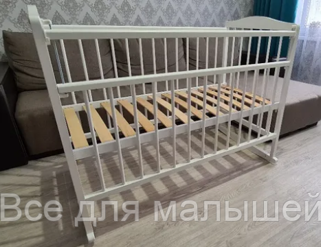 Детская кровать колесо-качалка Tomix Julia, белая