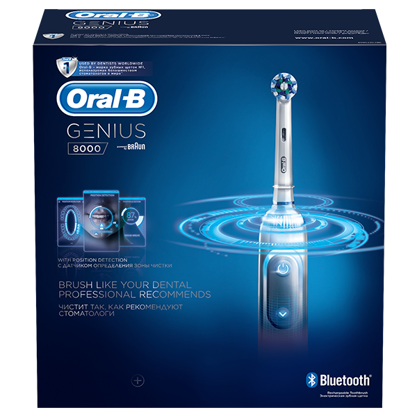 Электрическая зубная щётка BRAUN Oral-B Genius 8000/D701, белая - фото 3 - id-p97331490