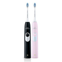 Электрическая зубная щётка PHILIPS HX 6232/41(2 щетки) черная и розовая