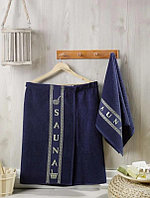 Набор для бани и сауны: килт и полотенце для лица. Махра. Турция