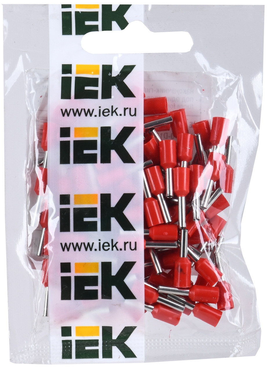 Наконечник НШВИ 1.5-8 красный (100шт/упаковка) IEK - фото 1 - id-p97332601