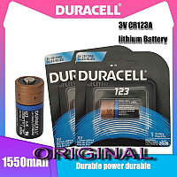 Батарея DURACELL Ultra Lithium CR123, CR17345, 16340 1550mAh (Не заряжаемая литиевая батарейка / до 2026 года)