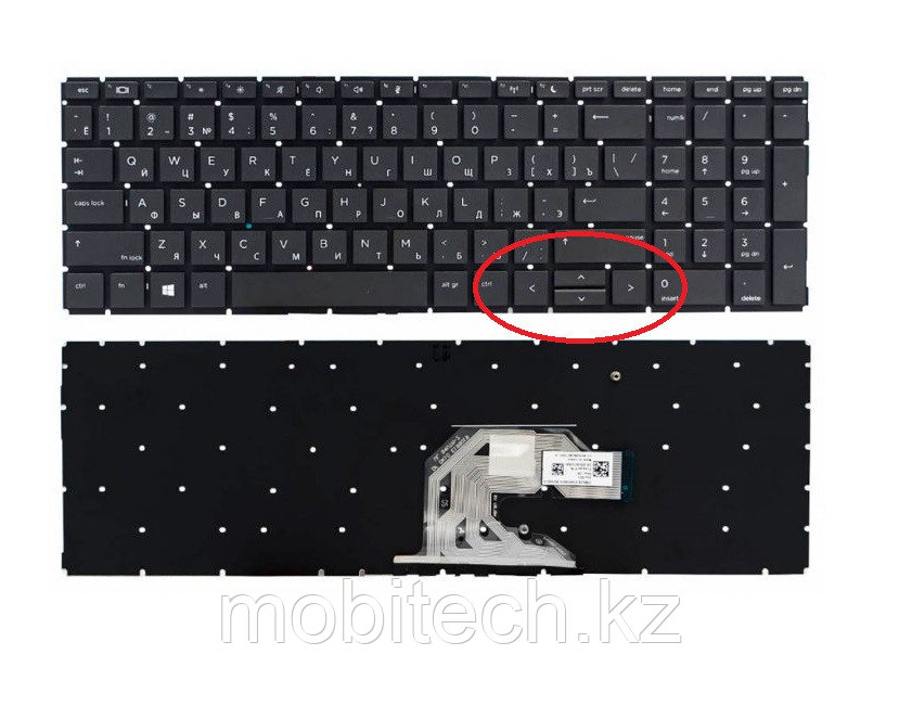 Клавиатуры HP ProBook 450 G6 ProBbook 450 G7 AEX8KU01110  клавиатура c RU/EN раскладкой без подсветкиой