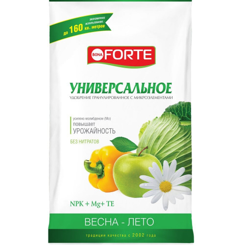 Bona Forte Удобрение комплексное гранулир с микроэлементами Универсальное весна-лето 1 кг