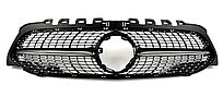 Решетка радиатора A-class W177 (2018-по н.в) стиль AMG GT Diamond (Черная вставка)
