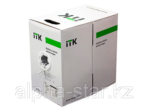 ITK LC1-C5E04-111 Витая пара U/UTP кат.5E 4х2х24AWG solid PVC серый (305м)