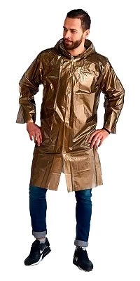 Плащ-дождевик-Люкс на липучке ПВД 80 мкр. пропаянные швы, золотой