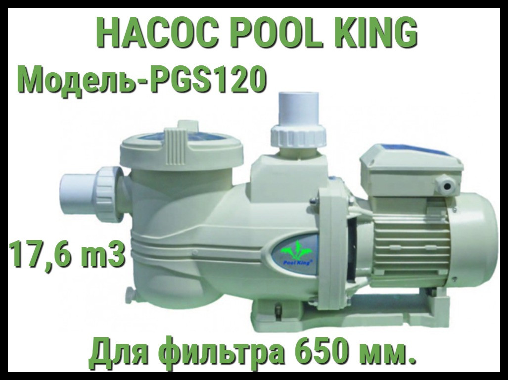 Насос Pool King PGS120 c префильтром для бассейна (Производительность 17,6 м3/ч)