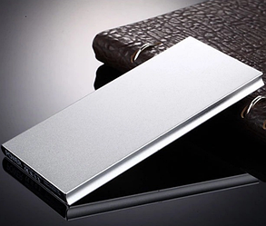 Портативное зарядное устройство 10000 Mah (серебро) под гравировку и уф печать