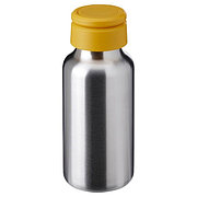 ENKELSPÅRIG ЭНКЕЛЬСПОРИГ Бутылка для воды, нержавеющ сталь/желтый, 0.3 л
