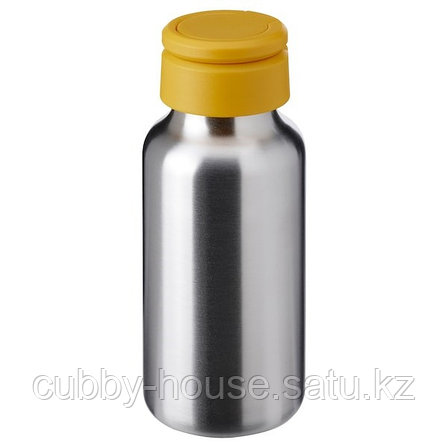 ENKELSPÅRIG ЭНКЕЛЬСПОРИГ Бутылка для воды, нержавеющ сталь/желтый, 0.3 л, фото 2
