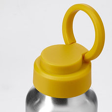 ENKELSPÅRIG ЭНКЕЛЬСПОРИГ Бутылка для воды, нержавеющ сталь/желтый, 0.3 л, фото 2