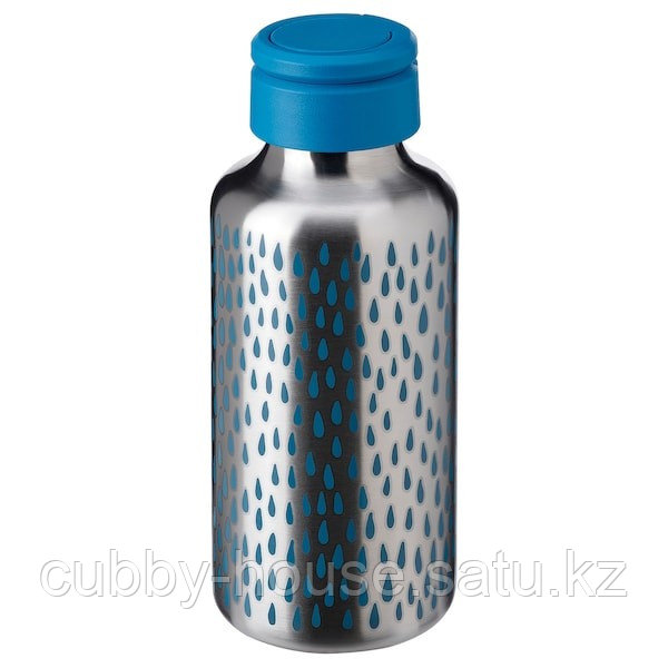 ENKELSPÅRIG ЭНКЕЛЬСПОРИГ Бутылка для воды, с рисунком/синий, 0.5 л