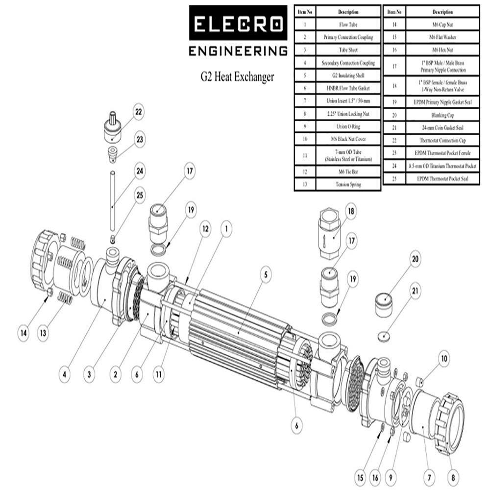 Теплообменник Elecro G2I HE49 для бассейна (49 кВт, нержавеющая сталь Incoloy+316L) - фото 9 - id-p97390266