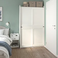 Тумба прикроватная ХАУГА , серый40x36 см ИКЕА, IKEA, фото 2