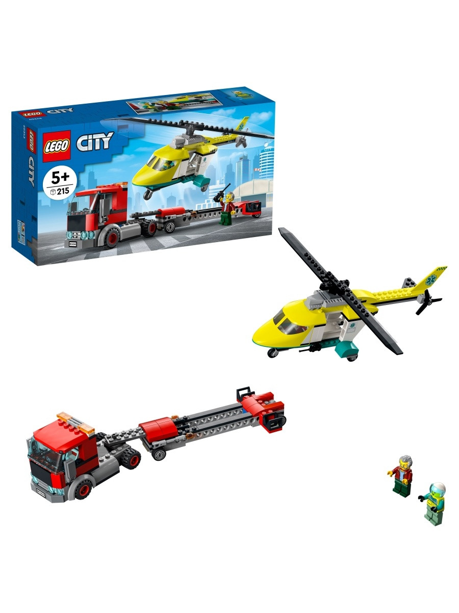 60343 Lego City Грузовик для спасательного вертолёта, Лего Город Сити - фото 3 - id-p97301638