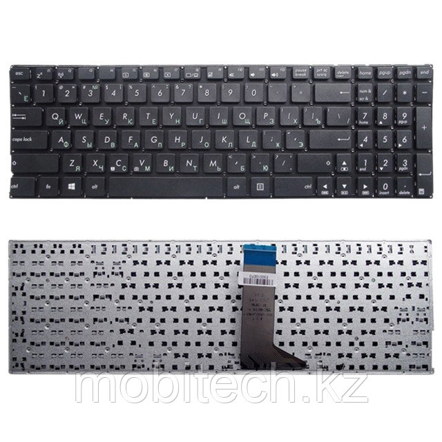 Клавиатуры Asus X555, A555, 0KNB0-612ERU00,  RU/EN, клавиатура  без подсветки