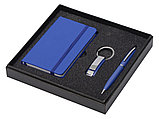 Набор с блокнотом, ручкой и брелком Busy, синий, фото 2